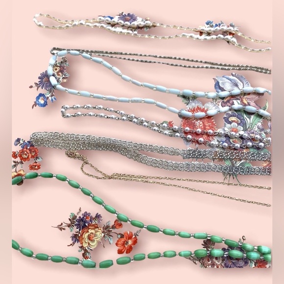 Vintage Eyewear Cord Straps Beaded Chain Holder Lot Fits Most All! - Picture 10 of 11